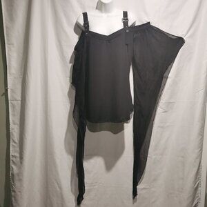Gothic Punk Butterfly Sleeve Blouse Size 3X NWOT # 199